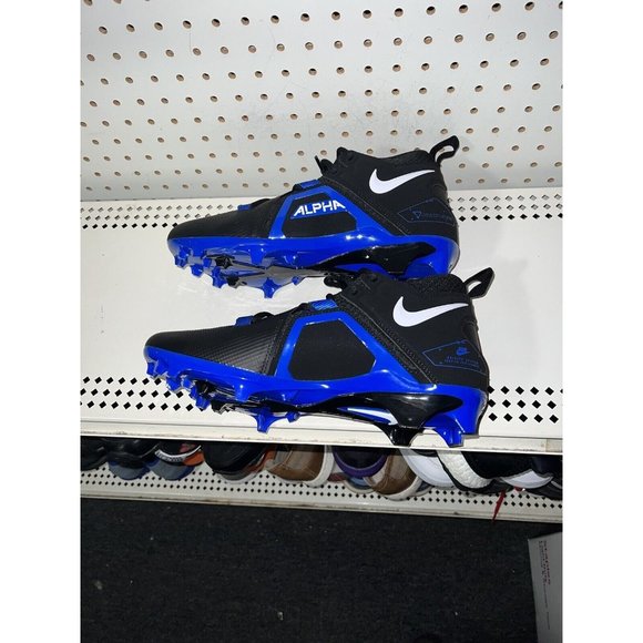 Nike Alpha Menace Pro 3 Mens Football Cleats Size 9.5 Black Blue CT6649-007 - Picture 6 of 8
